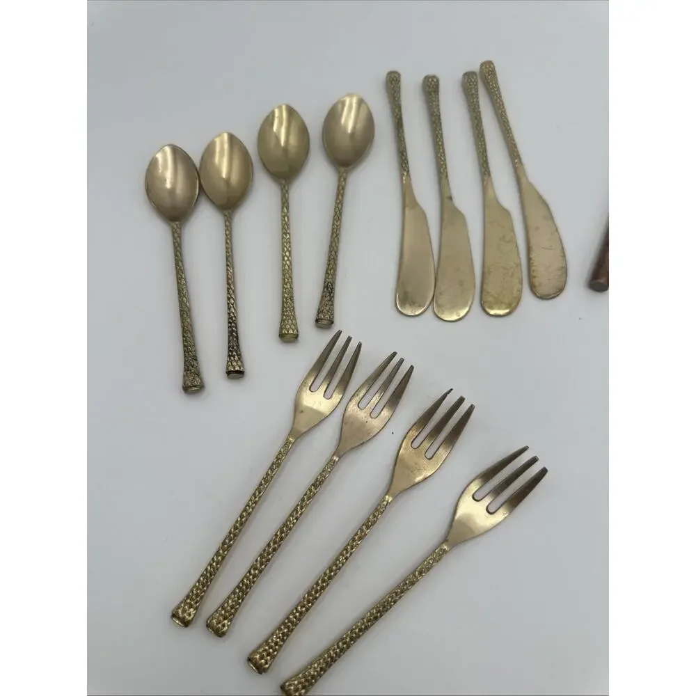 Gold And Rose Gold Plated Appetizer Silverware India 24 Pieces
